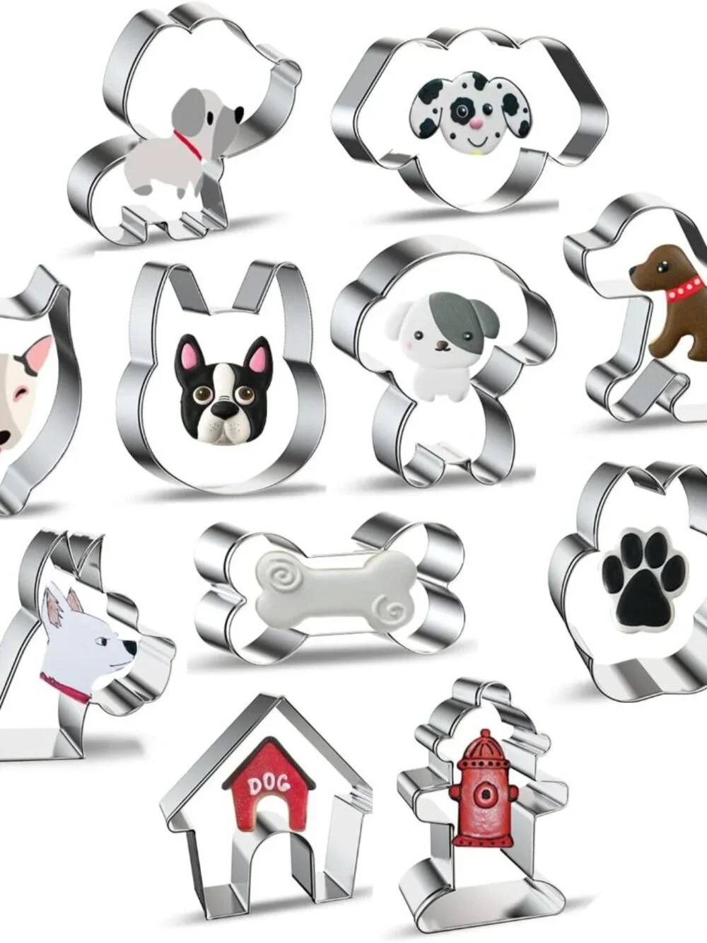 New Sealed 11 Dog Cookie Cutter Set Pet Treats Baking Puppy Party UNOPENED